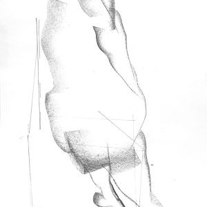 Untitled.Figure-drawing.42x30-cm.Art-sticks-and-pencil-on-paper.Laleh-Memar-Ardestani.2020