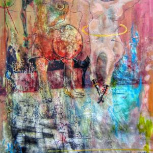 saeed nodehi, mixed media, figurative, surreal, 2009, medium