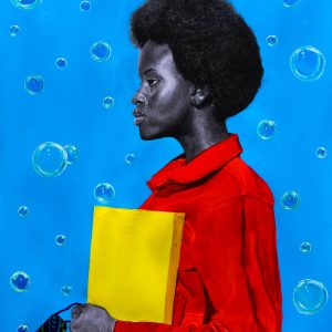 Olamide Ogunade, acrylic, charcoal, figurative